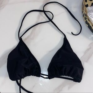 Black triangle bikini top - size XL